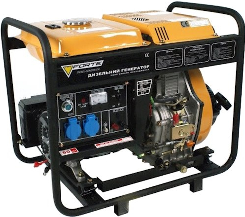 Генератор дизельний FORTE 1 фаза (220В), 6,5кВт, (FGD9000E)